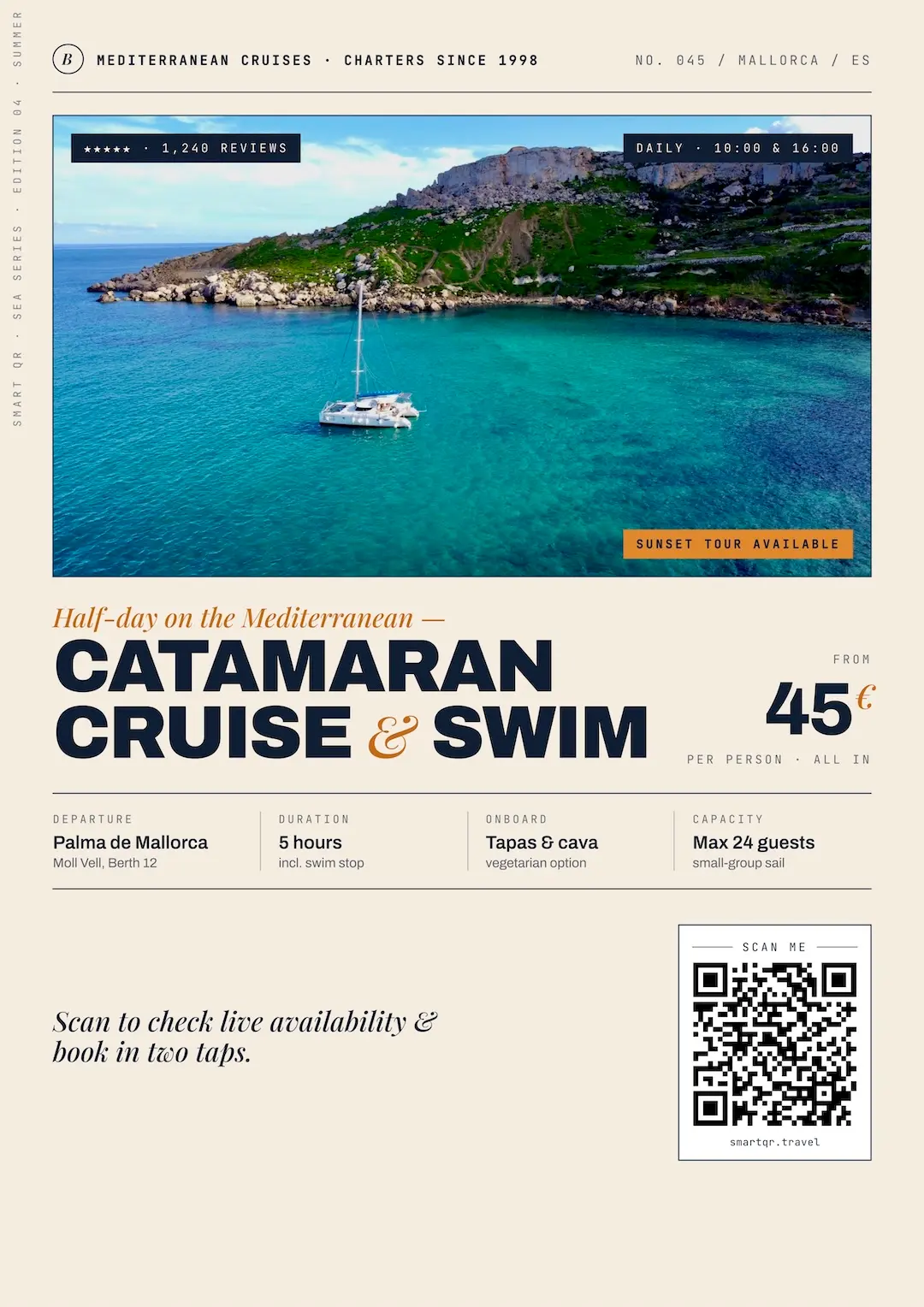 Tourist Scan — Catamaran Cruise & Swim poster